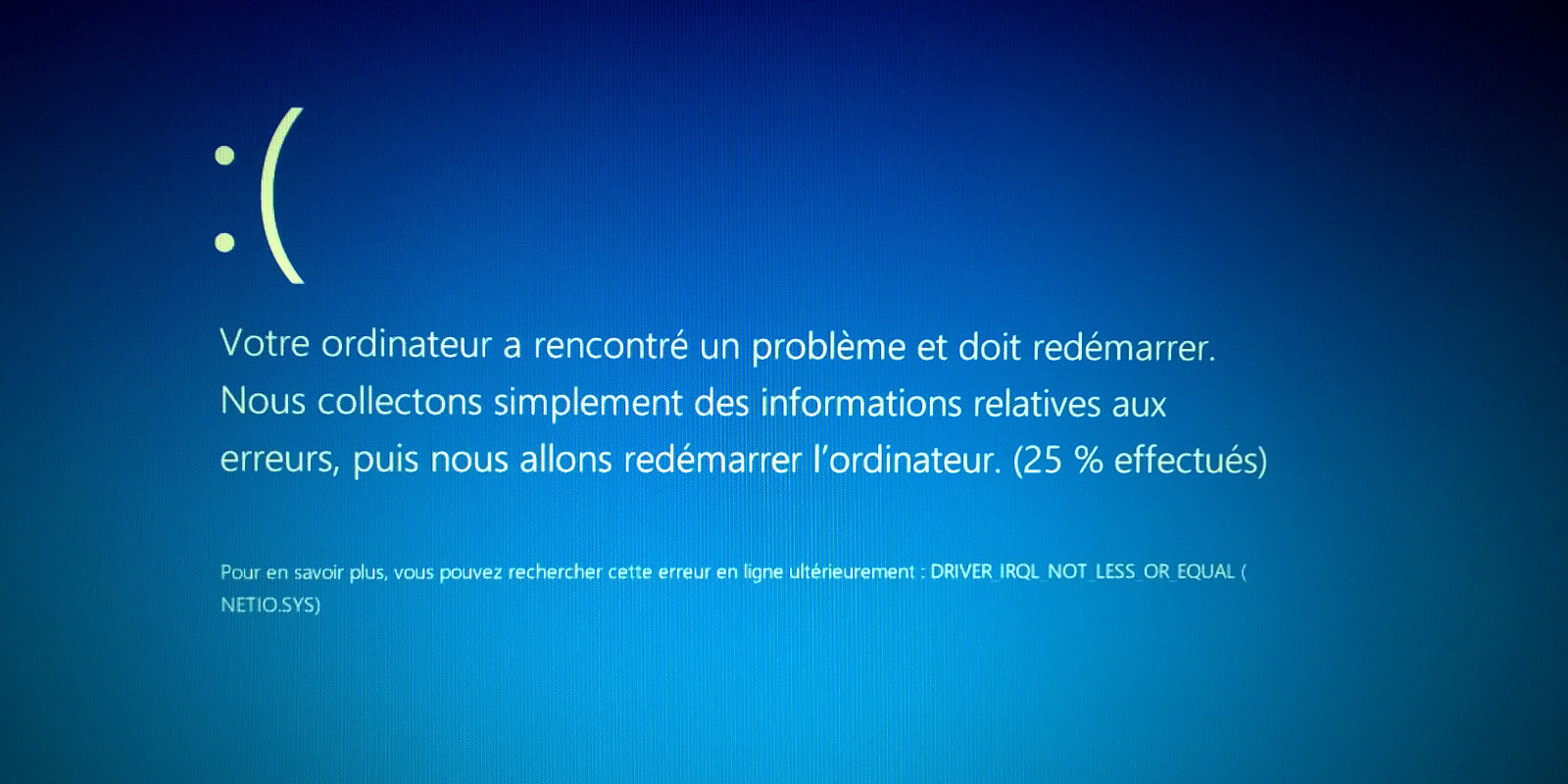 Windows a rencontré un problème